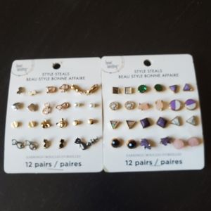 24 stud earrings
